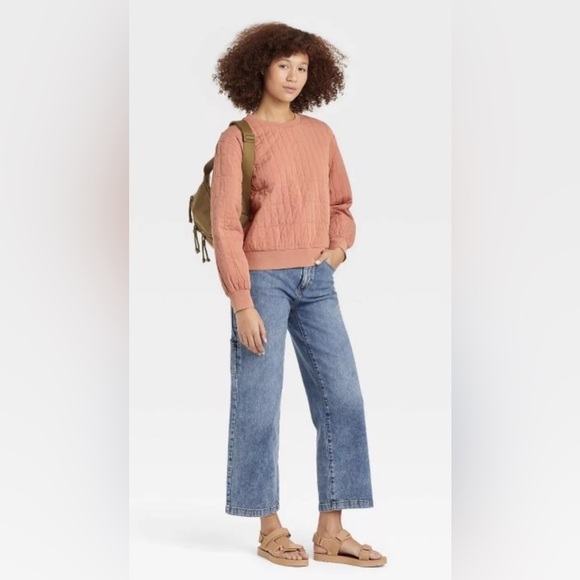 UNIVERSAL THREAD | Pink Quilted Sweatshirt | M - Picture 1 of 9